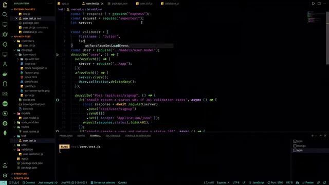 Test automatisés avec Jest -Tester du code NodeJS смотреть онлайн