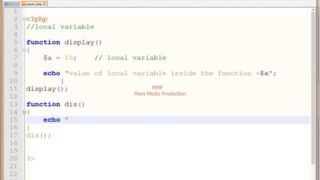 #localvariable #globalvariable Lecture 2 PHP Local Variable vs Global Variable in urdu hindi смотреть онлайн