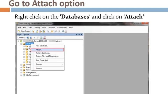 Steps to Restore Database from mdf File in SQL Server смотреть онлайн