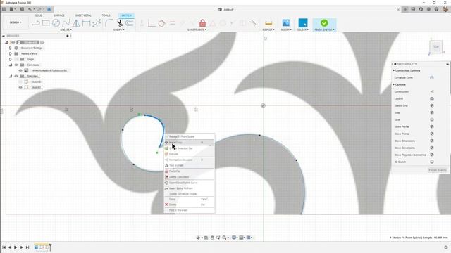 Лайфхак Fusion 360: способы удлинения Fit Point Spline смотреть онлайн