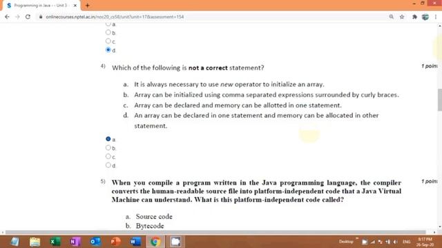 NPTEL: Programming in Java Assignment 1 Quiz Answers |Week 1 Quiz Answers |IIT Kharagpur Java Cours смотреть онлайн