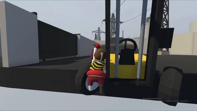 Грузовик и катапульта Human Fall Flat смотреть онлайн