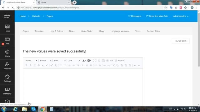 CMS and adding new pages and in the php job script смотреть онлайн