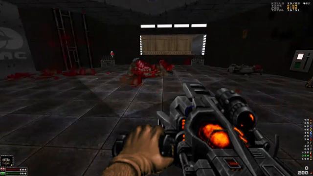 100 Lines (T) with Russian Overkill+Brutal Doom Monsters Only: MAP03 смотреть онлайн