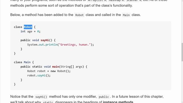 Instance Attributes and Methods - Java Basics 5.2 смотреть онлайн