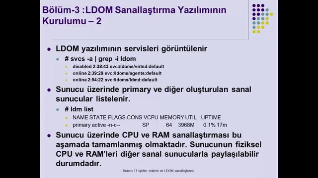 Oracle solaris işletim sistemi üzerinde ldom sanallaştırma смотреть онлайн
