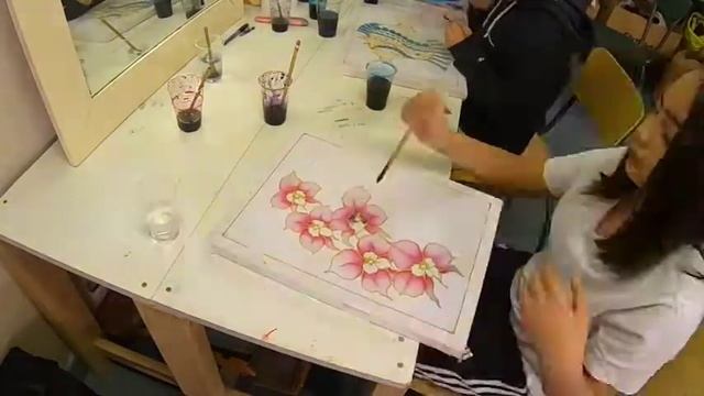 Batik Painting process and the easiest technique for colouring. смотреть онлайн