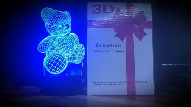 Мишка с сердцем | 3D Светильник (ОБЗОР) смотреть онлайн