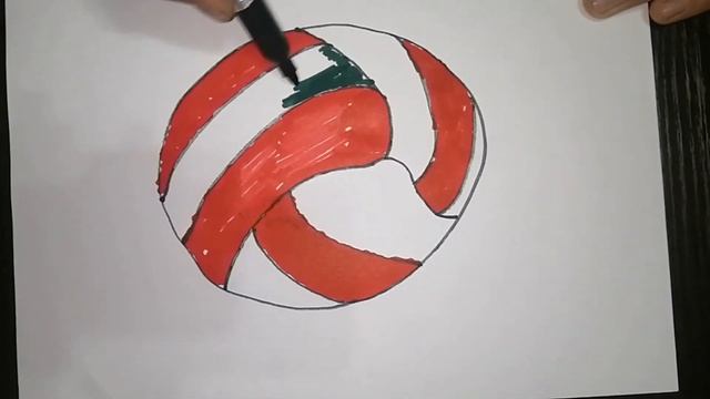 Tobiart, Drawing, How To Draw A VOLLEYBALL / Как нарисовать ВОЛЕЙБОЛЬНЫЙ МЯЧ / Сурет салу топ, Kids