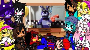 Фнаф 1 и 2 реагирует на Rag Days REANIMATED Gacha club