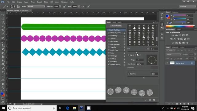 Draw Straight Line with Brush tools in Adobe Photoshop|| for photoshop beginners смотреть онлайн