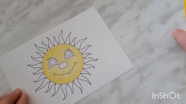 Урок рисования для детей * рисуем солнышко * цветные карандаши смотреть онлайн