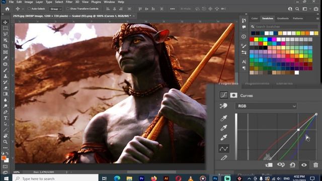 Photoshop CC 2022 :Curves Tool For Color Grading