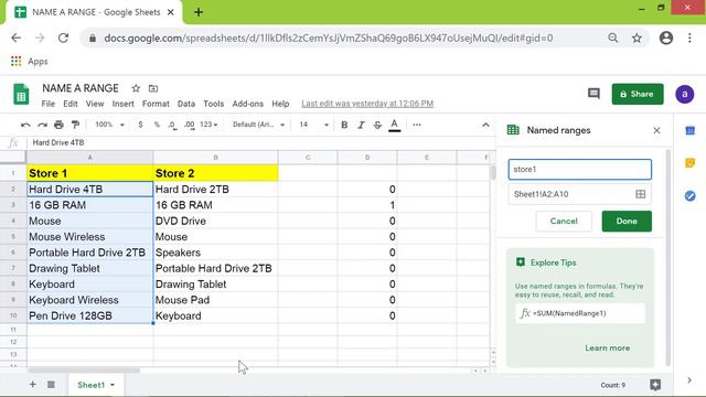 Google Sheets Named Ranges | How to Name a Range | Benefits of Named Ranges смотреть онлайн