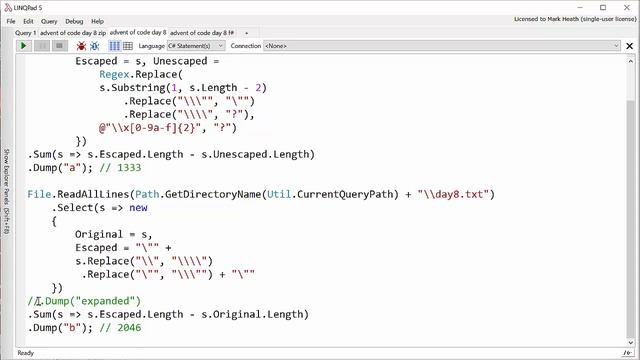 Advent of Code Day 8 - Escaping and Unescaping смотреть онлайн
