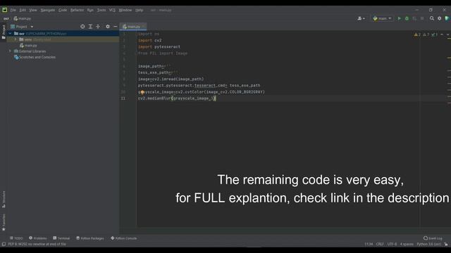 How to convert Image to text | Just like google lens | OCR in python with tesseract | Free & fast ! смотреть онлайн