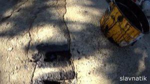 Как сделать холодный асфальт для мелкого ремонта