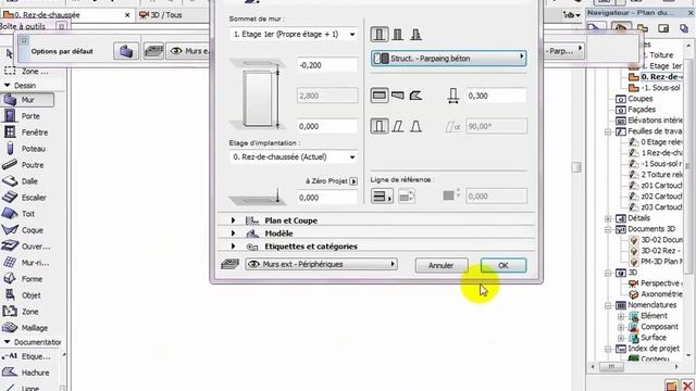 Archicad option paramétrage de mur смотреть онлайн