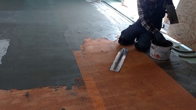 Frame Hause Building Теплый пол в доме на сваях.Плитка в каркасном доме. смотреть онлайн