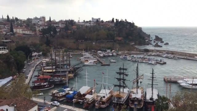 Анталия, смотровая площадка на порт и старый город смотреть онлайн