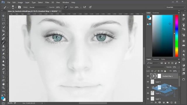 Photoshop (Фотошоп). Превращаем портрет в мраморную статую. (Марина Эл) смотреть онлайн