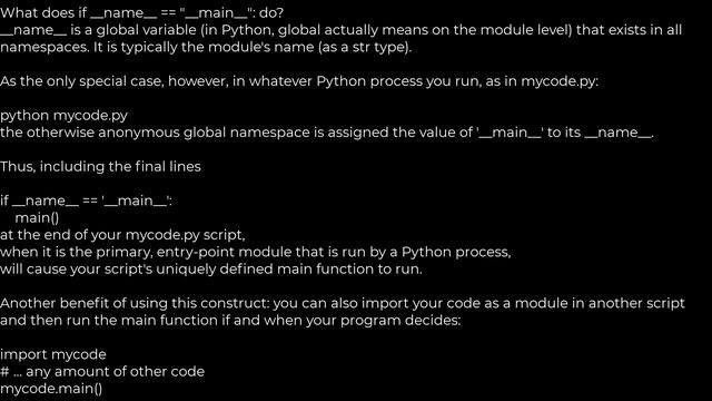 What does if __name__ == "__main__": do?(5solution) смотреть онлайн