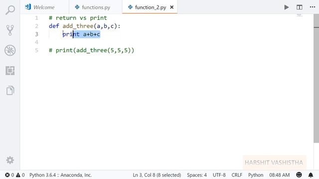 print vs return : Python tutorial 71 смотреть онлайн