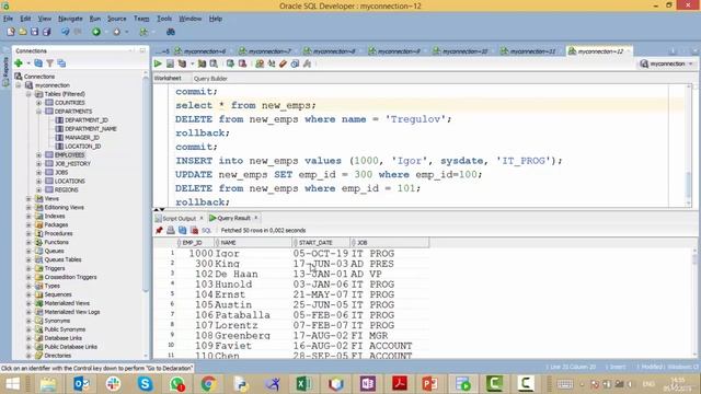 ROLLBACK / SQL для начинающих с нуля до сертификата Oracle смотреть онлайн