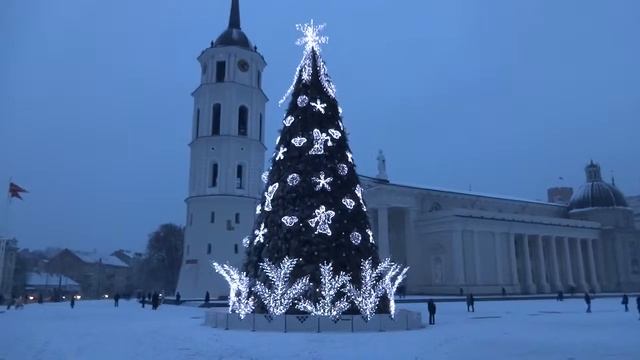 Вильнюс. Кафедральная площадь (январь 2015) смотреть онлайн