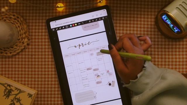 april digital bujo w samsung tab s6 lite🌸 ft. unboxing the cutest bluetooth speaker! (free template смотреть онлайн