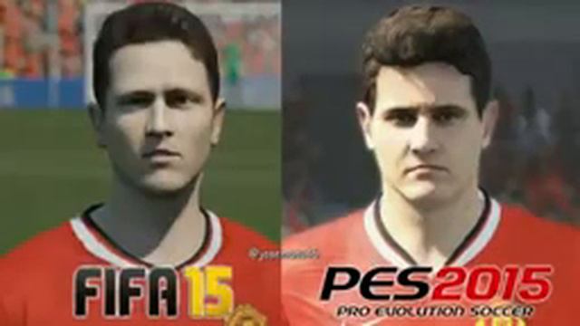 FIFA 15 vs PES 2015 MANCHESTER UNITED Face Comparison смотреть онлайн