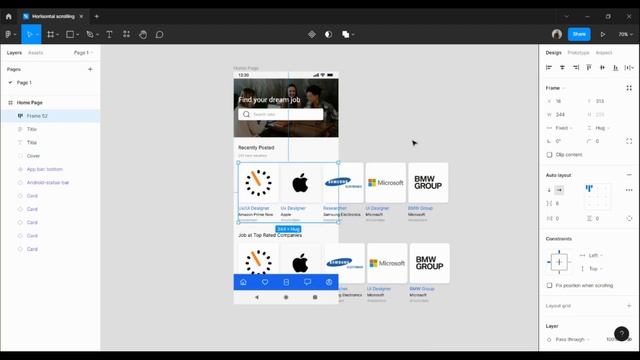 How to Create a Horizontal Scrolling in Figma смотреть онлайн