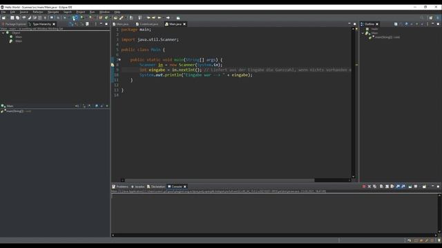 Java console Eingabe mit Scanner beziehen смотреть онлайн