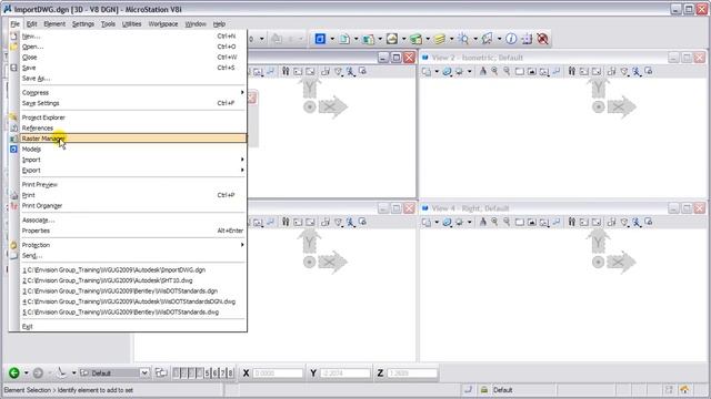 MicroStation V8i Import a DWG File смотреть онлайн