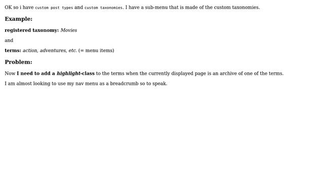 Wordpress: Highlight nav menu terms смотреть онлайн