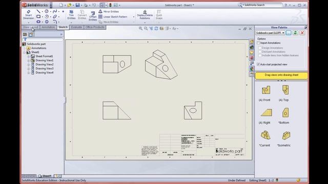 Solidworks Demo for AutoCAD Students Creating the Drawing смотреть онлайн