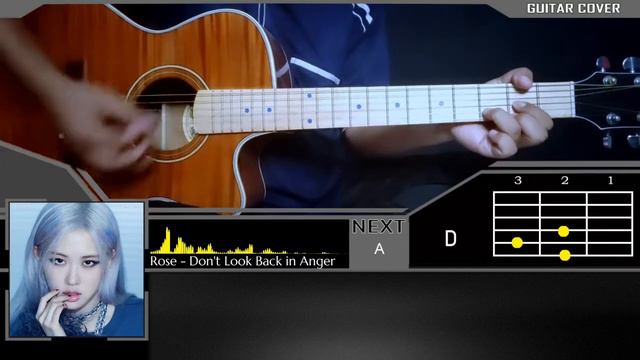 Rose - Don't Look Back In Anger // lyrics, guitar cover, chords смотреть онлайн