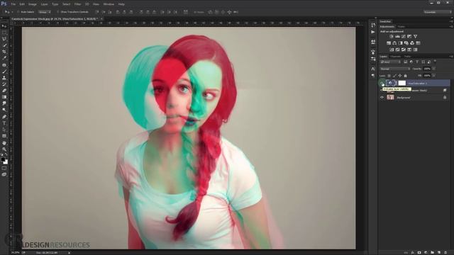 Double Color Exposure — Photoshop Tutorial смотреть онлайн