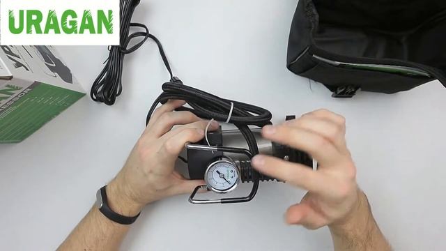 Обзор автомобильного компрессора Uragan 90110 смотреть онлайн