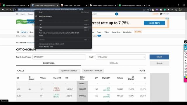 Import Nse option chain data into Google sheet step by step || Easiest way to import data смотреть онлайн