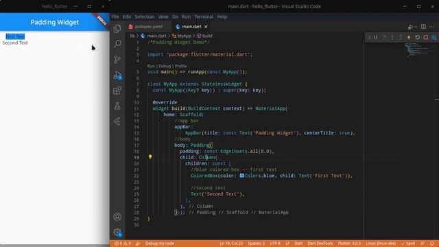 47.Padding Widget | Add Space Around Any Flutter Widget | Flutter 3 In Hindi смотреть онлайн