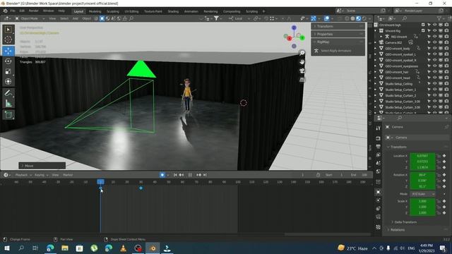 Blender 3.4 Camera Animation | blender Multiple Camera Animation tutorial смотреть онлайн