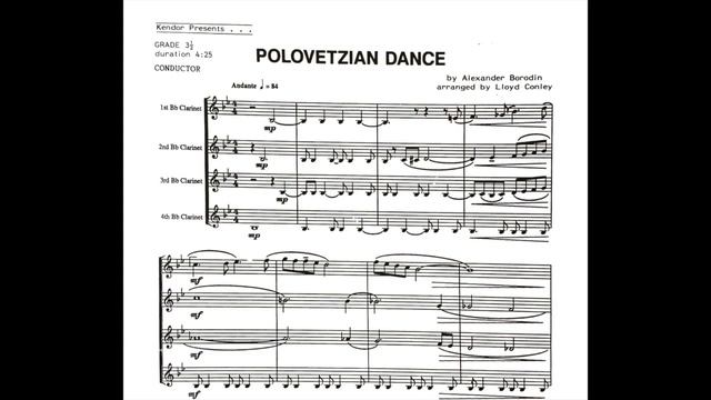 Polovetzian Dance for Clarinet Quartet смотреть онлайн