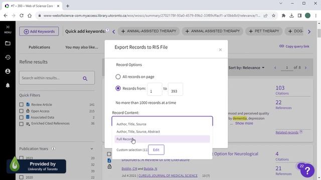 Web of Science 6: Exporting Search Results смотреть онлайн