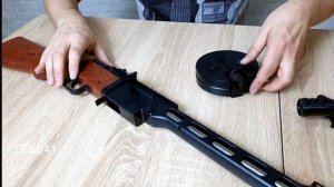 ППШ-41 Детский пневматический игрушечный автомат. Стреляет пульками пластмассовыми 6 мм ППШпагина 4