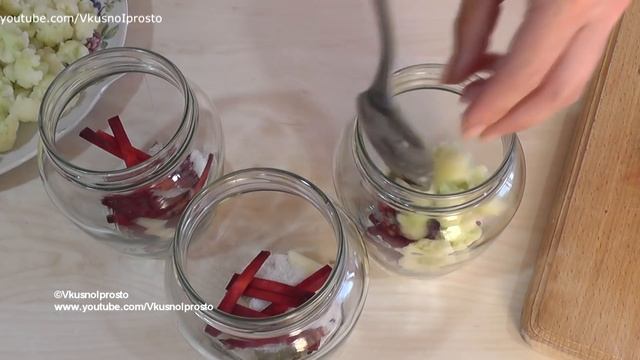 Новинка!!! Маринованная ЦВЕТНАЯ КАПУСТА со свеклой на зиму / Вкусная и Хрустящая закуска смотреть онлайн