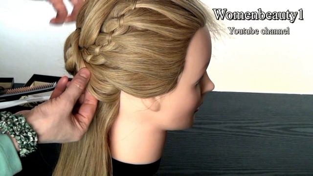 Вечерняя прическа на длинные волосы. Wedding prom hairstyle смотреть онлайн