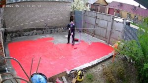 Заливка бетоном двор