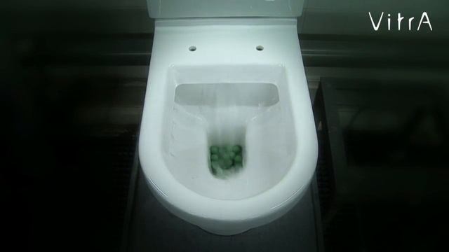 Тестирование унитазов VitrA на смыв шариков-имитаторов смотреть онлайн