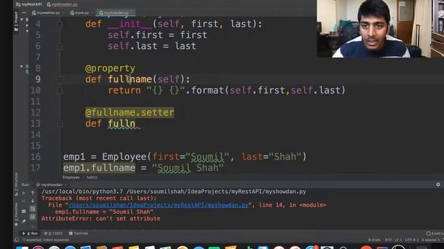 How to use Getter and Setter with Property Decorator Python Tutorials смотреть онлайн